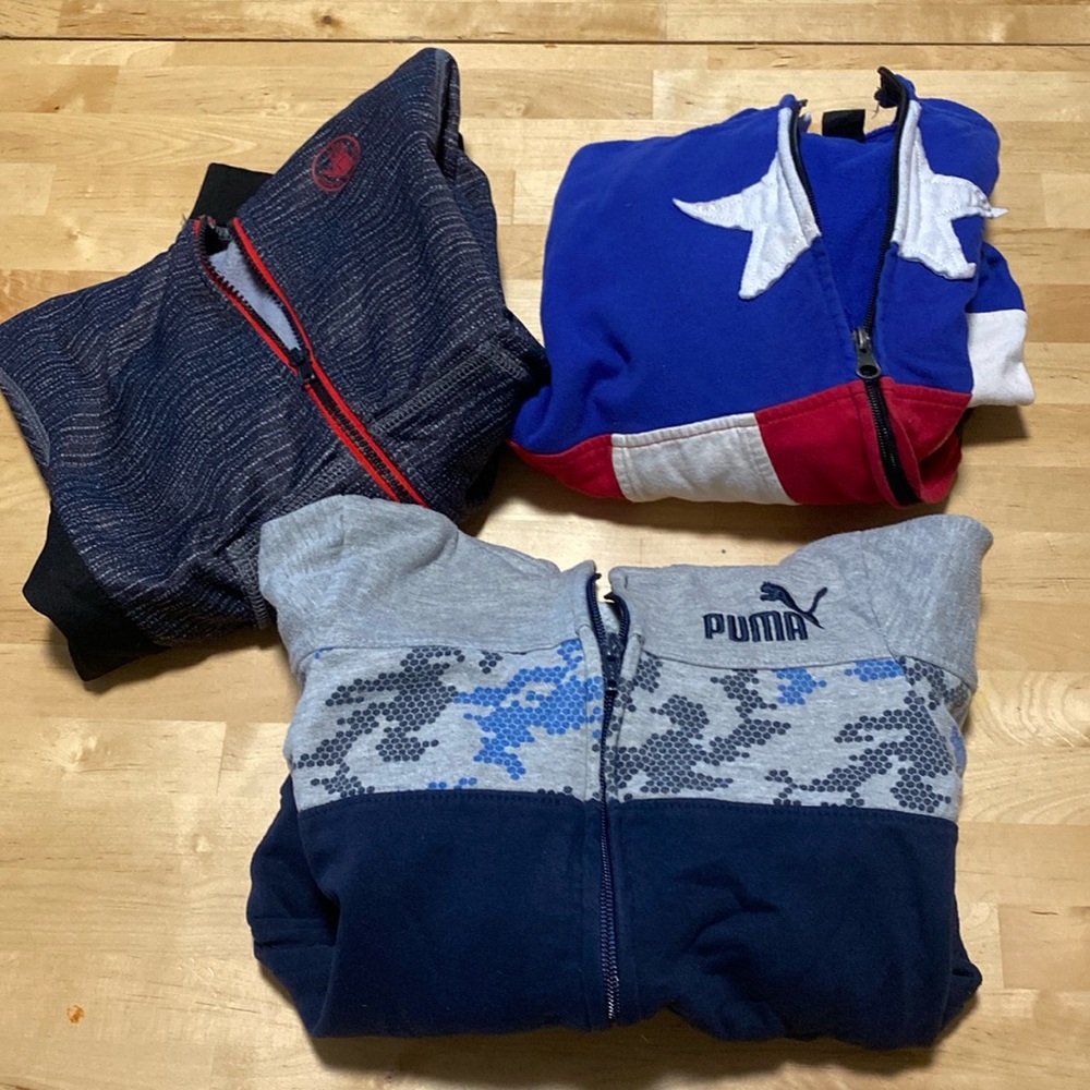 Puma Kids 2-Piece Hoodie & Sweatshirt Bundle - Brown - Size 6M